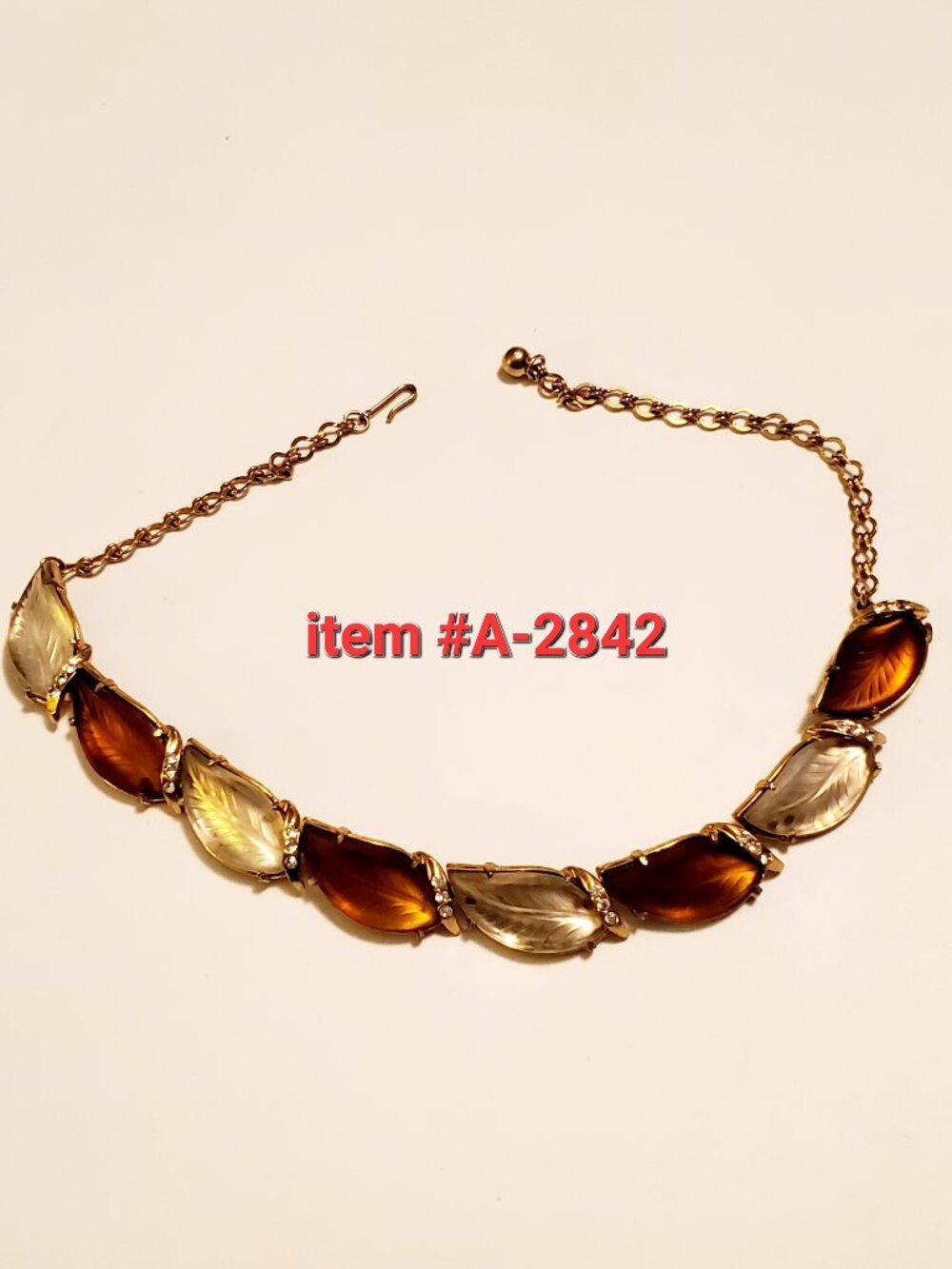 1 Necklace, item # A -2842, . wt . 52 grams.